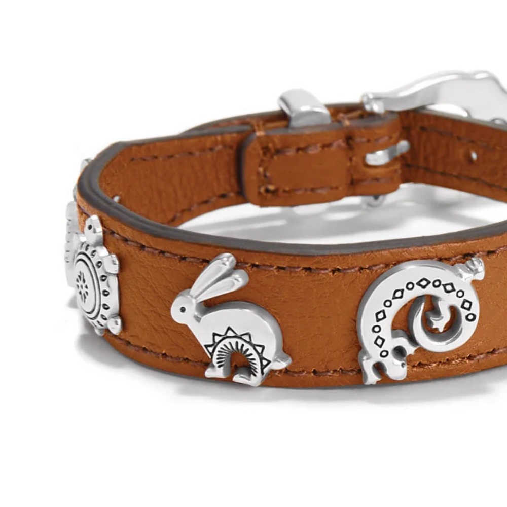Brighton Brown Leather Bracelet with Silver Accents